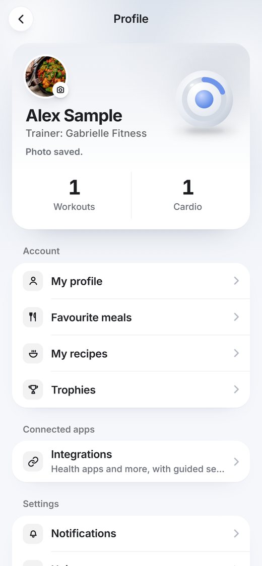 Tap your avatar to add a photo