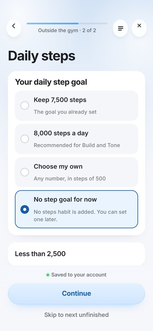 No step goal is a real choice