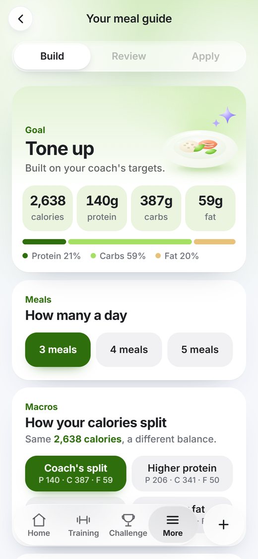 Targets and split up front