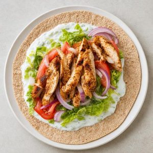 Chicken Kebab Wrap with Garlic Yoghurt