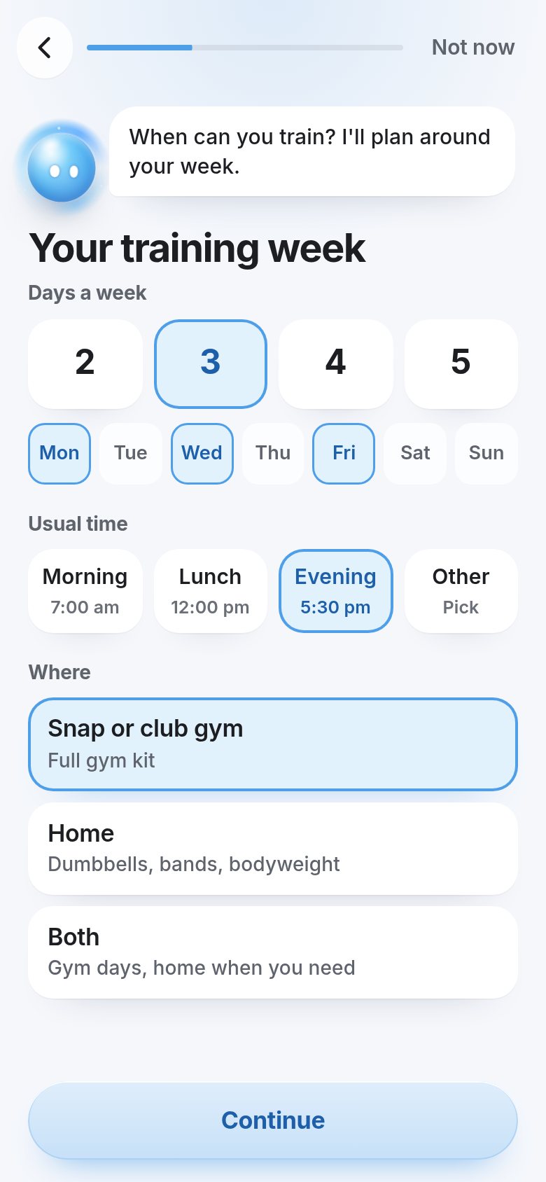Your training week