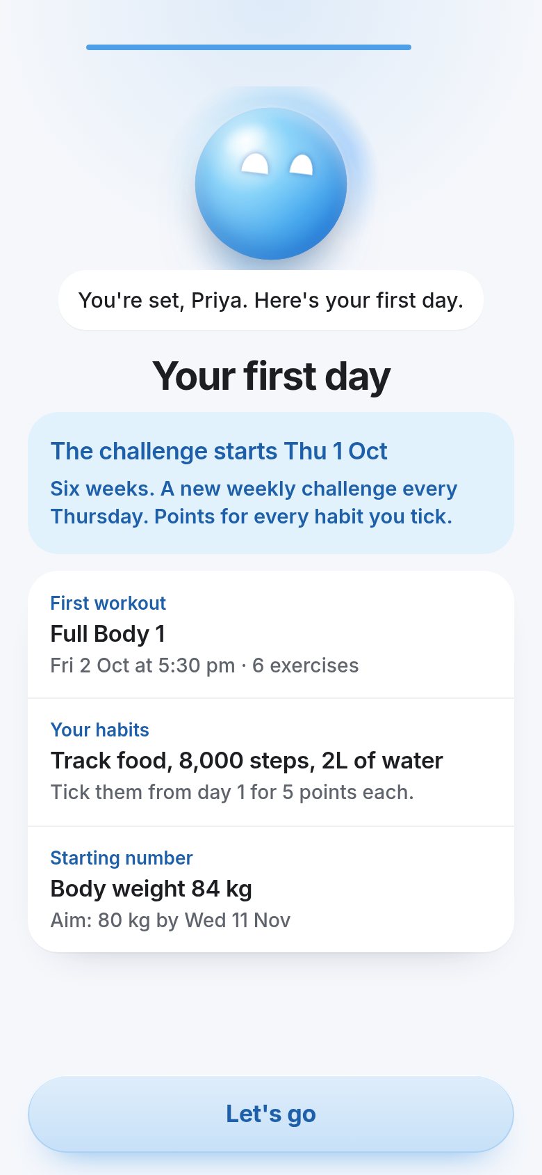 Your first day