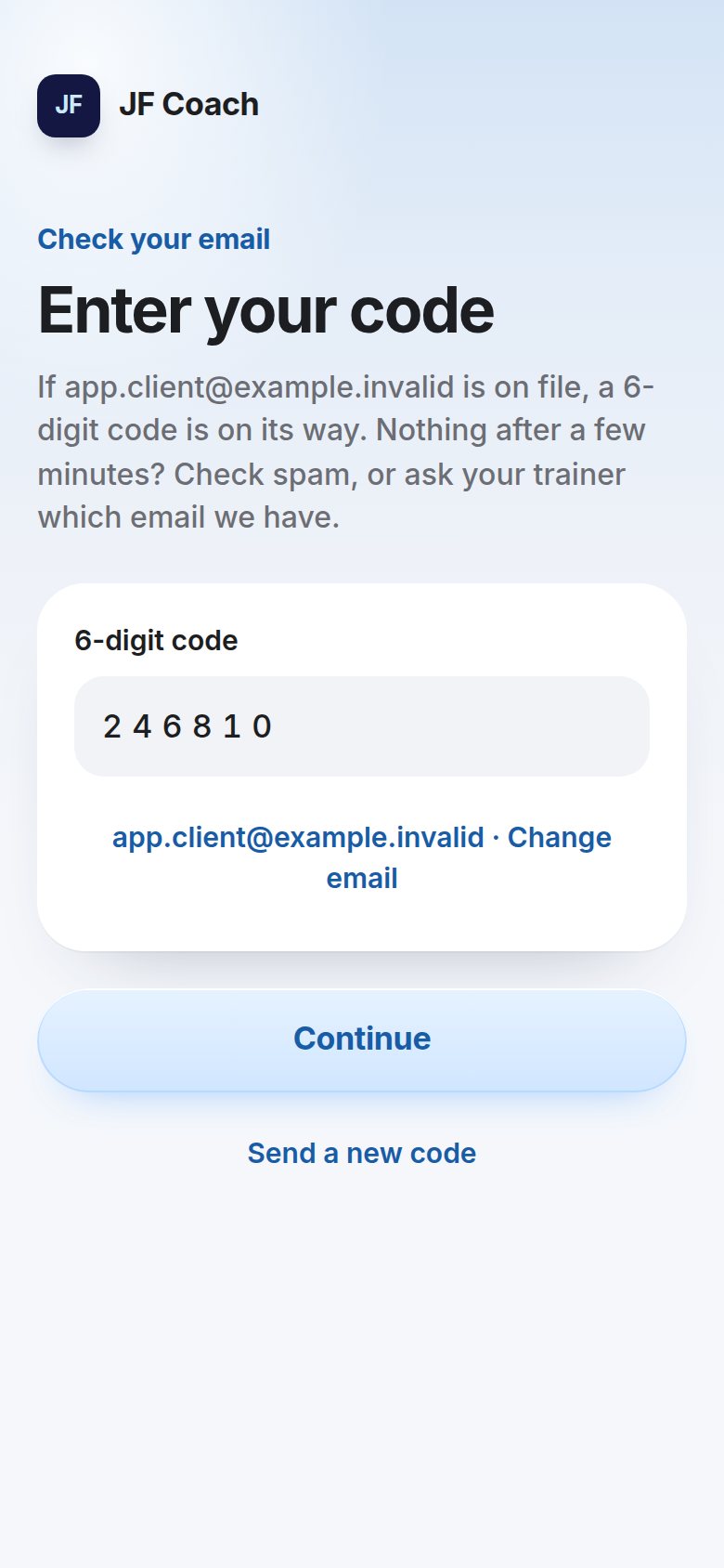Enter your code