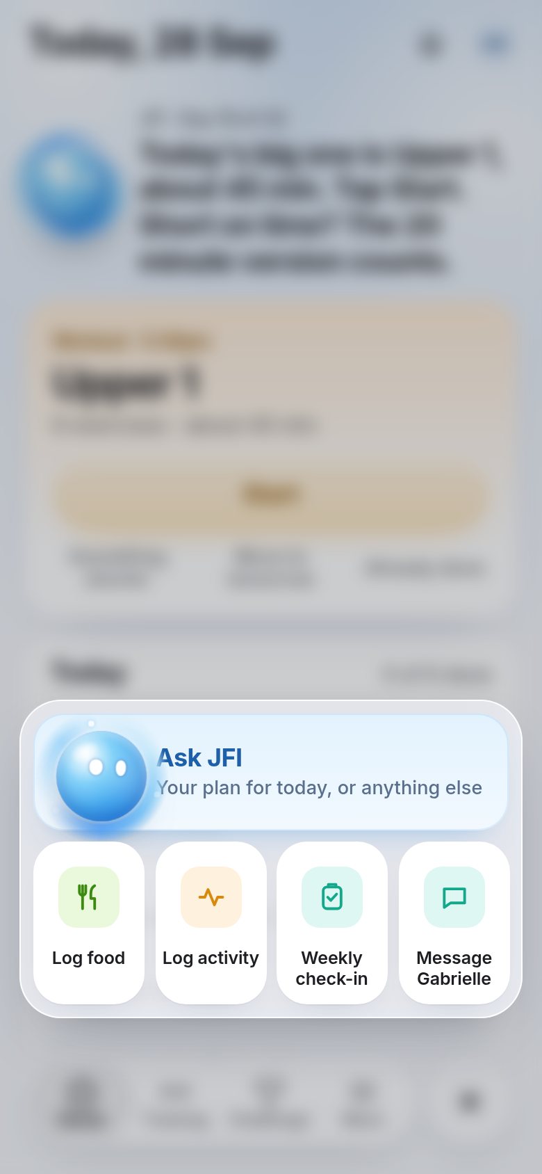 The + menu