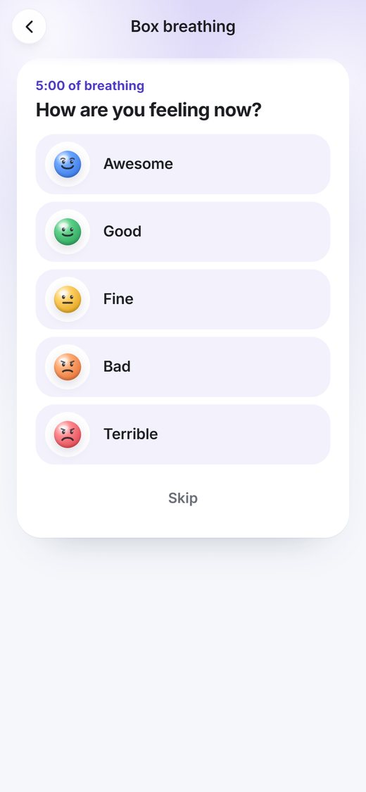 How are you feeling now?