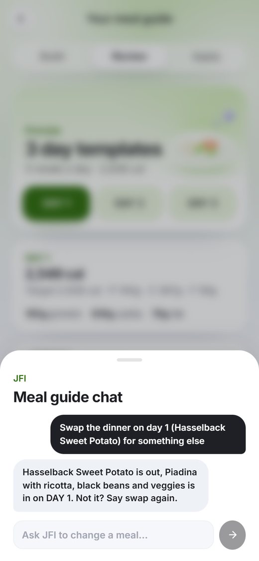 Meal guide chat