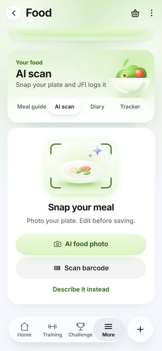 New AI scan screen